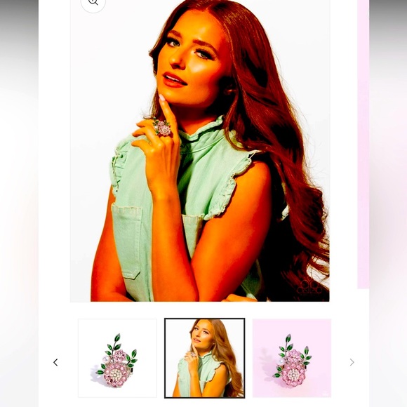 🌸🌸🌸 “BUDDING BLING” PINK RHINESTONE RING WITHH PEARL ACCENTS ~ PAPARAZZI❗️🌸🌸🌸 - Picture 6 of 6